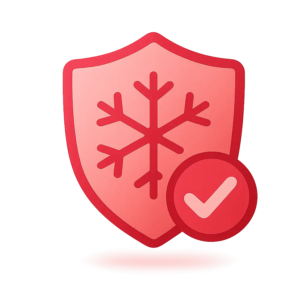 Extended warranty for electronics protecting your investment with a shield design and a checkmark.
