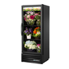 True GDM-12FC-HC~TSL01 glass door floral refrigerator displaying fresh flower arrangements.