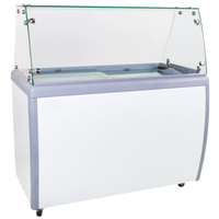 EFI FICD-39 39-Inch Commercial Ice Cream Dipping Cabinet with Flat Glass Sneeze Guard